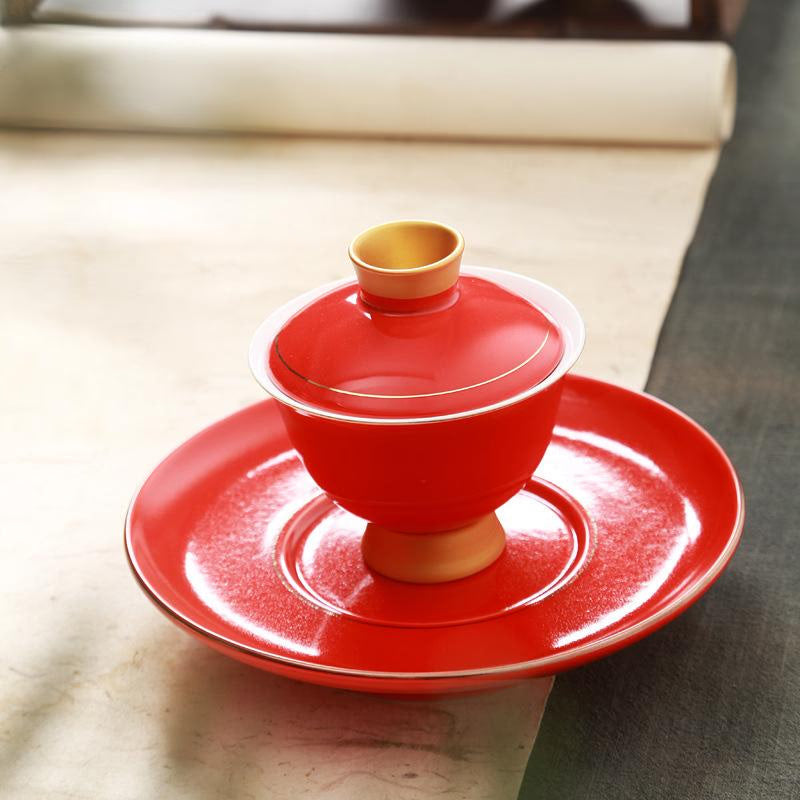 Chinese Traditions Gaiwan Ceramics Tea Set KungFu Tea Cups Porcelain Tea Bowl Tureen for Travel Kettle Drinkware Tools 180ml acacuss
