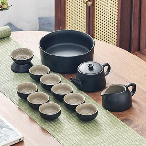 Chinese Travel Tea Set Gaiwan Portable Infusers Ceremony Ceramic Tea Sets Teacup Complete Tools Gift Juego Te Kitchen Teaware acacuss
