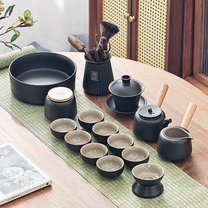 Chinese Travel Tea Set Gaiwan Portable Infusers Ceremony Ceramic Tea Sets Teacup Complete Tools Gift Juego Te Kitchen Teaware acacuss