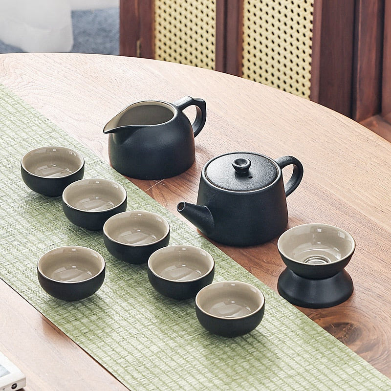 Chinese Travel Tea Set Gaiwan Portable Infusers Ceremony Ceramic Tea Sets Teacup Complete Tools Gift Juego Te Kitchen Teaware acacuss