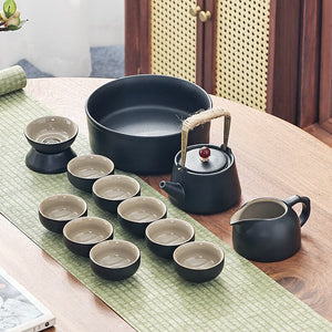 Chinese Travel Tea Set Gaiwan Portable Infusers Ceremony Ceramic Tea Sets Teacup Complete Tools Gift Juego Te Kitchen Teaware acacuss