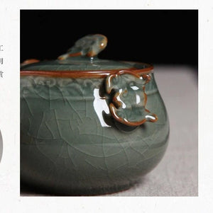 Chinese Vintage Tea Set for One with Two Cups acacuss