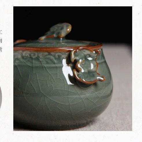 Chinese Vintage Tea Set for One with Two Cups acacuss