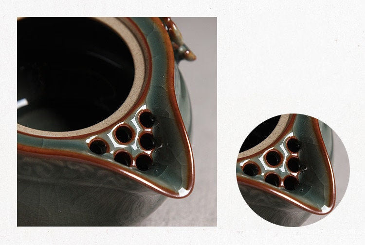Chinese Vintage Tea Set for One with Two Cups acacuss