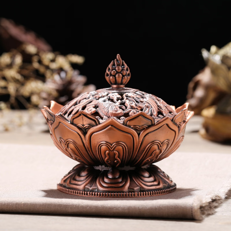 Chinese brass incense burner acacuss