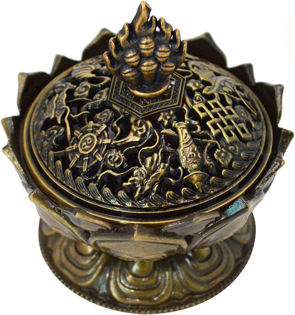 Chinese brass incense burner acacuss