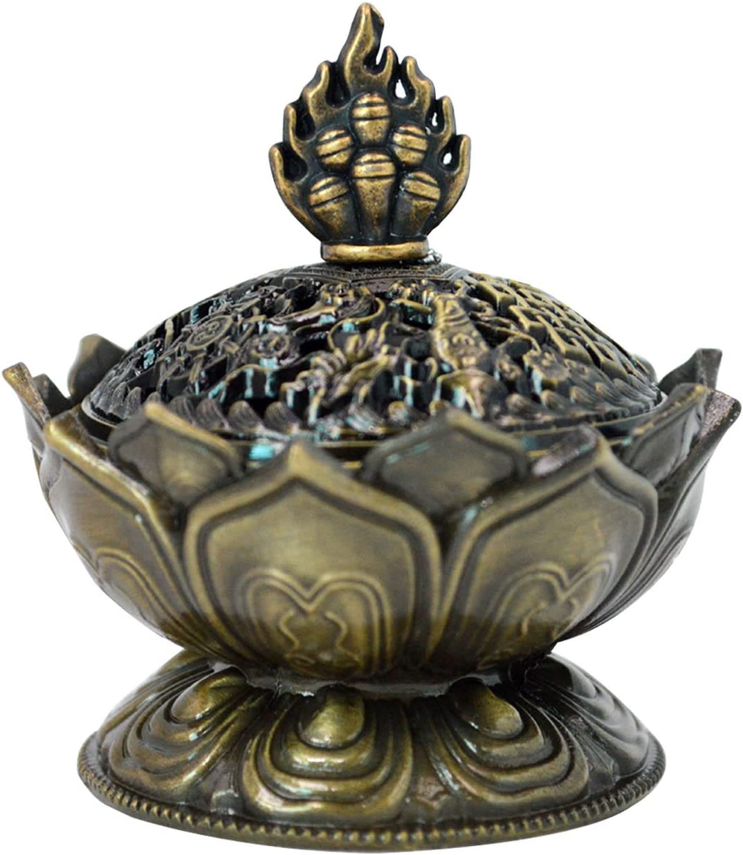 Chinese brass incense burner acacuss