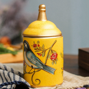 Chinesische Teedose aus Keramik, Retro-Steingut, luftdicht, Gong-Fu aus Keramik, für Süßigkeiten, Tee-Zeremonie-Zubehör - acacuss
