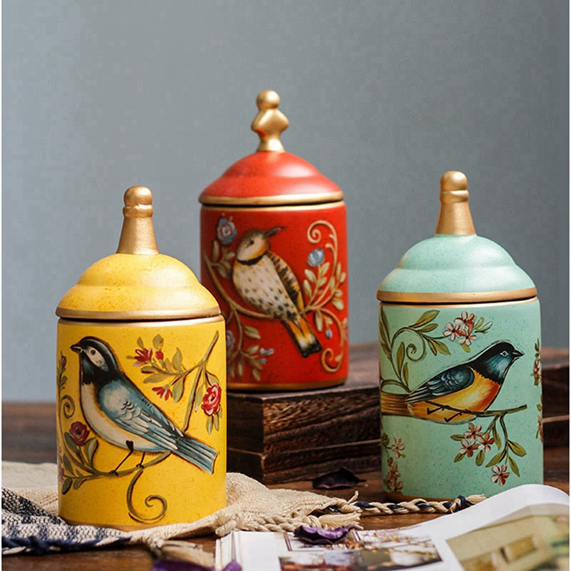 Chinesische Teedose aus Keramik, Retro-Steingut, luftdicht, Gong-Fu aus Keramik, für Süßigkeiten, Tee-Zeremonie-Zubehör - acacuss