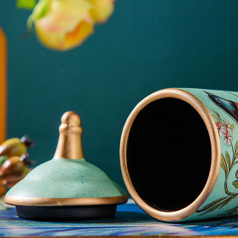 Chinesische Teedose aus Keramik, Retro-Steingut, luftdicht, Gong-Fu aus Keramik, für Süßigkeiten, Tee-Zeremonie-Zubehör - acacuss
