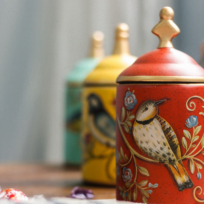 Chinesische Teedose aus Keramik, Retro-Steingut, luftdicht, Gong-Fu aus Keramik, für Süßigkeiten, Tee-Zeremonie-Zubehör - acacuss