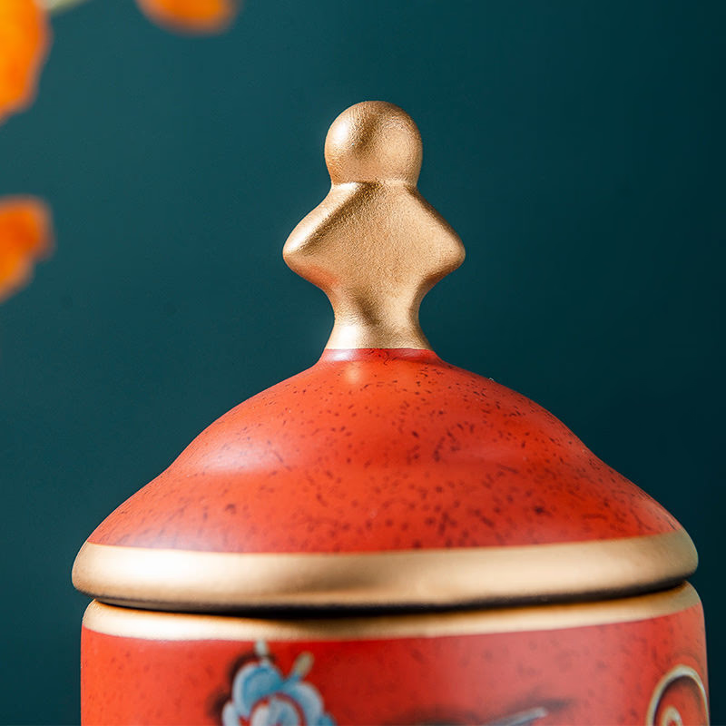 Chinesische Teedose aus Keramik, Retro-Steingut, luftdicht, Gong-Fu aus Keramik, für Süßigkeiten, Tee-Zeremonie-Zubehör - acacuss