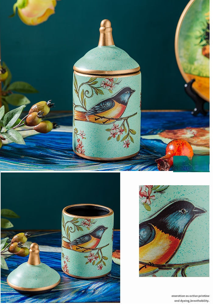 Chinesische Teedose aus Keramik, Retro-Steingut, luftdicht, Gong-Fu aus Keramik, für Süßigkeiten, Tee-Zeremonie-Zubehör - acacuss