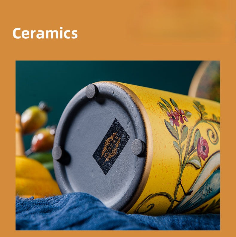 Chinesische Teedose aus Keramik, Retro-Steingut, luftdicht, Gong-Fu aus Keramik, für Süßigkeiten, Tee-Zeremonie-Zubehör - acacuss