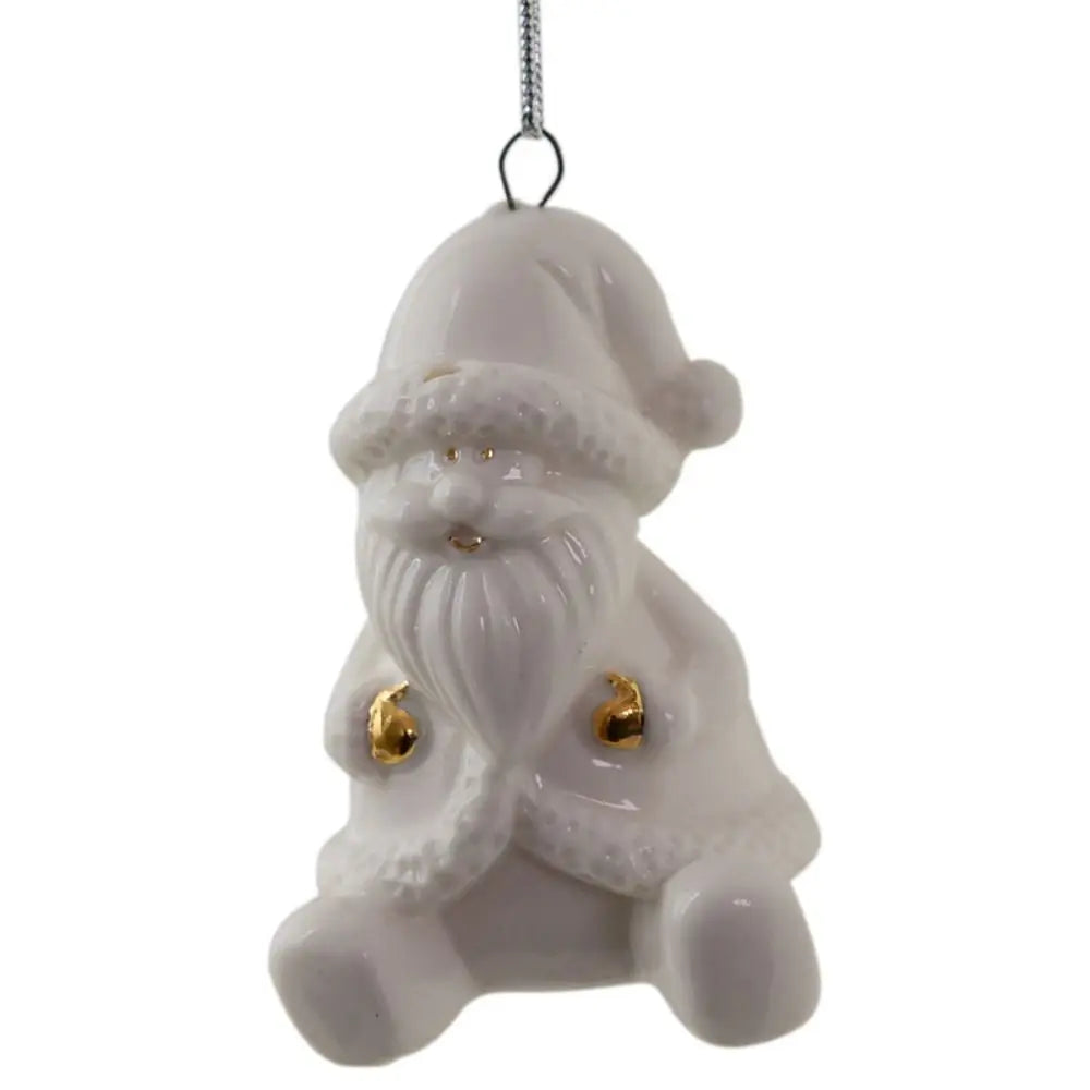 Christmas Ceramic House Pendant Hollow out Snow House Christmas Tree Charms Decoration Happy New Year Decoration Gifts acacuss