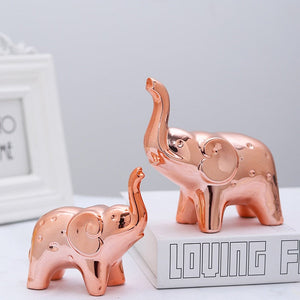 Christmas Decoration Ceramics Animal Figurines Ornaments Home Decor Cute Ceramic Elephant Statues And Sculptures Room Decor acacuss