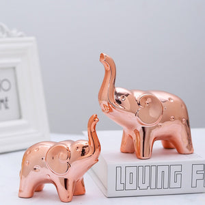 Christmas Decoration Ceramics Animal Figurines Ornaments Home Decor Cute Ceramic Elephant Statues And Sculptures Room Decor acacuss