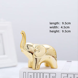 Christmas Decoration Ceramics Animal Figurines Ornaments Home Decor Cute Ceramic Elephant Statues And Sculptures Room Decor acacuss