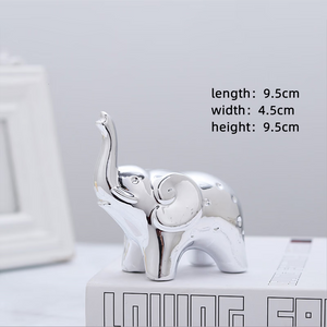 Christmas Decoration Ceramics Animal Figurines Ornaments Home Decor Cute Ceramic Elephant Statues And Sculptures Room Decor acacuss