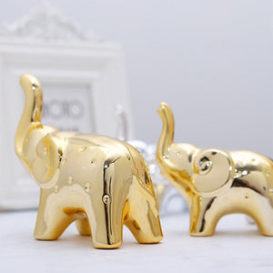 Christmas Decoration Ceramics Animal Figurines Ornaments Home Decor Cute Ceramic Elephant Statues And Sculptures Room Decor acacuss