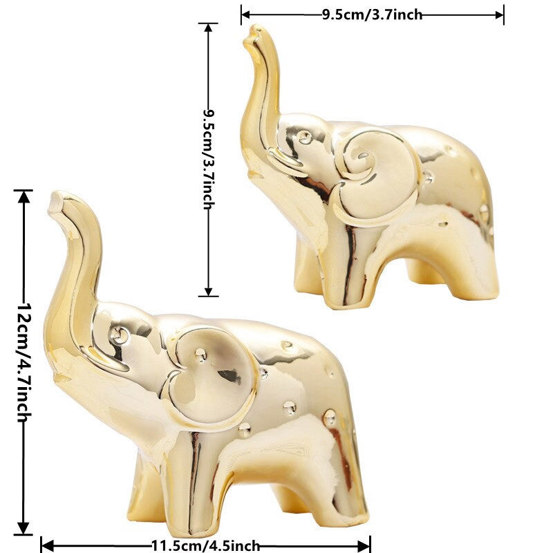 Christmas Decoration Ceramics Animal Figurines Ornaments Home Decor Cute Ceramic Elephant Statues And Sculptures Room Decor acacuss