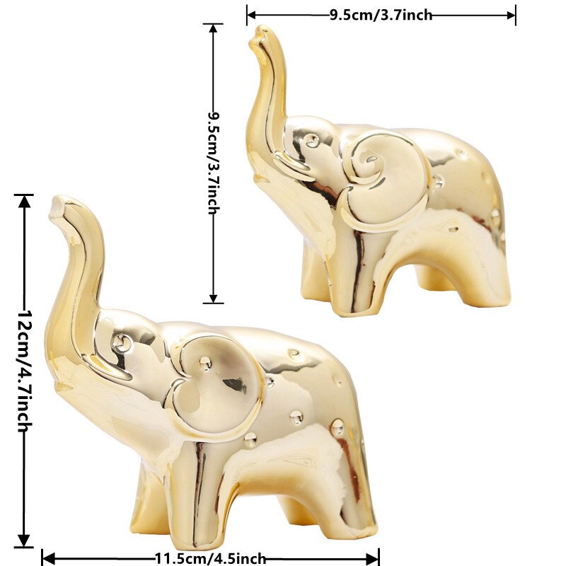 Christmas Decoration Ceramics Animal Figurines Ornaments Home Decor Cute Ceramic Elephant Statues And Sculptures Room Decor acacuss