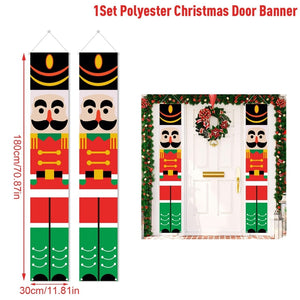 Christmas Door Decoration Merry Christmas Banner Decor for Home 2023 Hanging Christmas Ornament Navidad Happy New Year 2024 Gift acacuss
