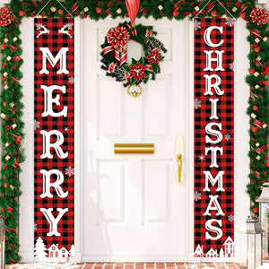 Christmas Door Decoration Merry Christmas Banner Decor for Home 2023 Hanging Christmas Ornament Navidad Happy New Year 2024 Gift acacuss