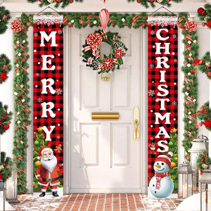 Christmas Door Decoration Merry Christmas Banner Decor for Home 2023 Hanging Christmas Ornament Navidad Happy New Year 2024 Gift acacuss