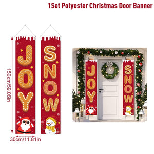 Christmas Door Decoration Merry Christmas Banner Decor for Home 2023 Hanging Christmas Ornament Navidad Happy New Year 2024 Gift acacuss