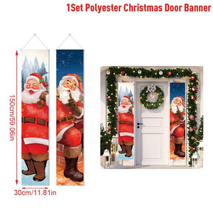 Christmas Door Decoration Merry Christmas Banner Decor for Home 2023 Hanging Christmas Ornament Navidad Happy New Year 2024 Gift acacuss