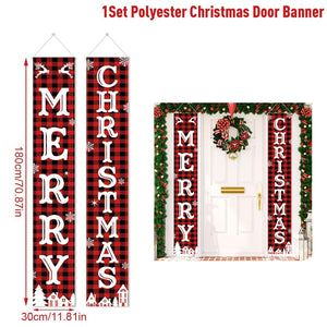 Christmas Door Decoration Merry Christmas Banner Decor for Home 2023 Hanging Christmas Ornament Navidad Happy New Year 2024 Gift acacuss
