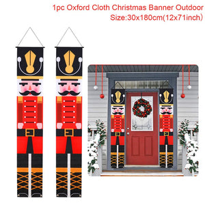 Christmas Door Decoration Merry Christmas Banner Decor for Home 2023 Hanging Christmas Ornament Navidad Happy New Year 2024 Gift acacuss