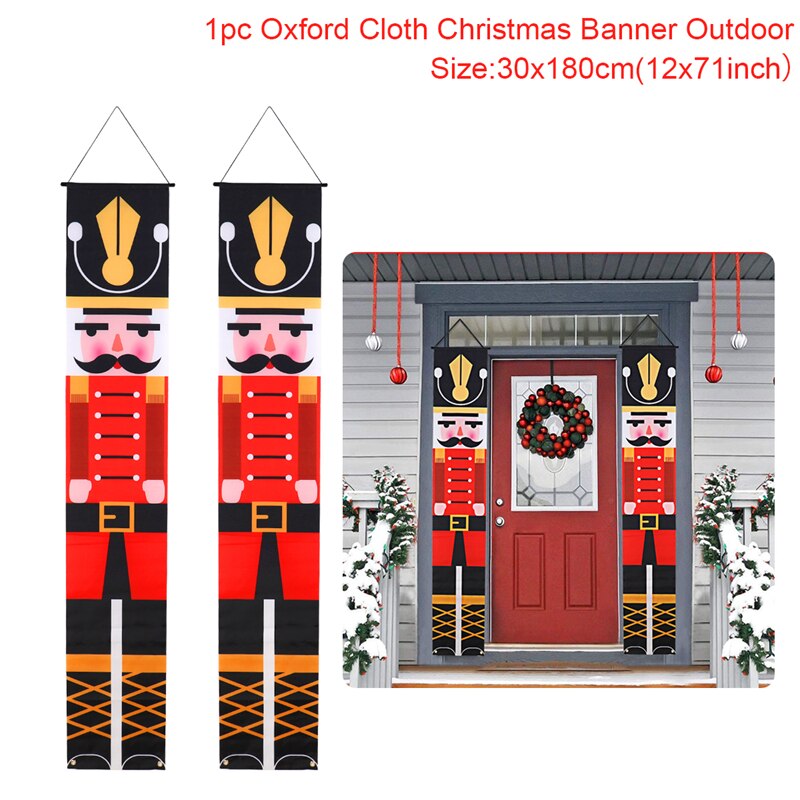 Christmas Door Decoration Merry Christmas Banner Decor for Home 2023 Hanging Christmas Ornament Navidad Happy New Year 2024 Gift acacuss