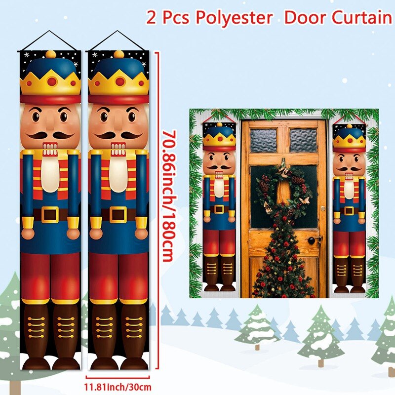 Christmas Door Decoration Merry Christmas Banner Decor for Home 2023 Hanging Christmas Ornament Navidad Happy New Year 2024 Gift acacuss