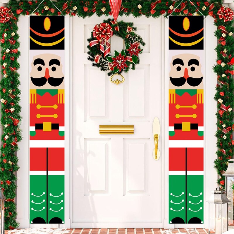 Christmas Door Decoration Merry Christmas Banner Decor for Home 2023 Hanging Christmas Ornament Navidad Happy New Year 2024 Gift acacuss