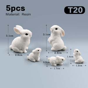 2023 Hot Christmas Easter Rabbit Figurine Landscape Home Kawaii Room Decor Miniature Fairy Garden Decoration Accessories Modern acacuss