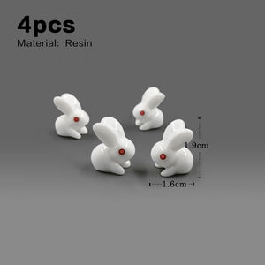 2023 Hot Christmas Easter Rabbit Figurine Landscape Home Kawaii Room Decor Miniature Fairy Garden Decoration Accessories Modern acacuss