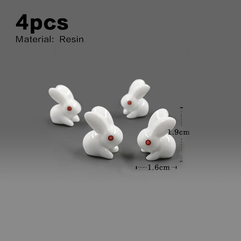 2023 Hot Christmas Easter Rabbit Figurine Landscape Home Kawaii Room Decor Miniature Fairy Garden Decoration Accessories Modern acacuss