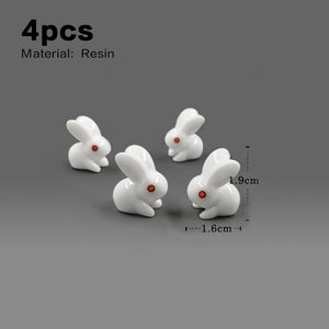 2023 Hot Christmas Easter Rabbit Figurine Landscape Home Kawaii Room Decor Miniature Fairy Garden Decoration Accessories Modern acacuss