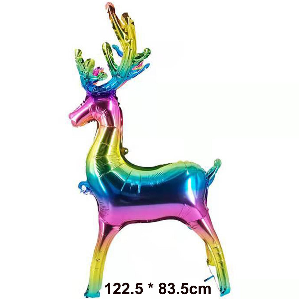 Christmas Foil Santa Claus Balloons Snowman Elk Christmas Tree Balloons for Xmas Inflatable Party Decorations Home Party Decor acacuss