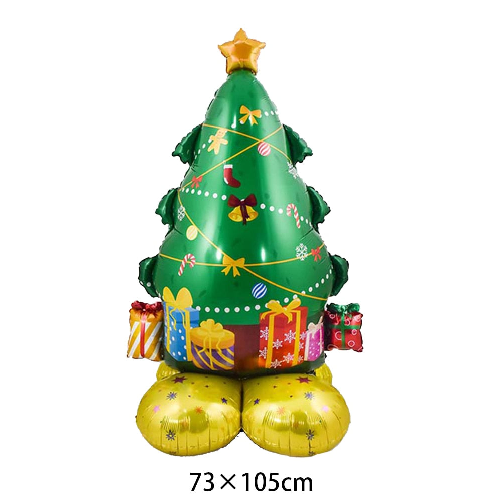 Christmas Foil Santa Claus Balloons Snowman Elk Christmas Tree Balloons for Xmas Inflatable Party Decorations Home Party Decor acacuss