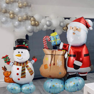 Christmas Foil Santa Claus Balloons Snowman Elk Christmas Tree Balloons for Xmas Inflatable Party Decorations Home Party Decor acacuss