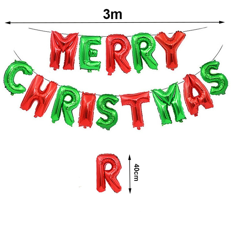 Christmas Foil Santa Claus Balloons Snowman Elk Christmas Tree Balloons for Xmas Inflatable Party Decorations Home Party Decor acacuss
