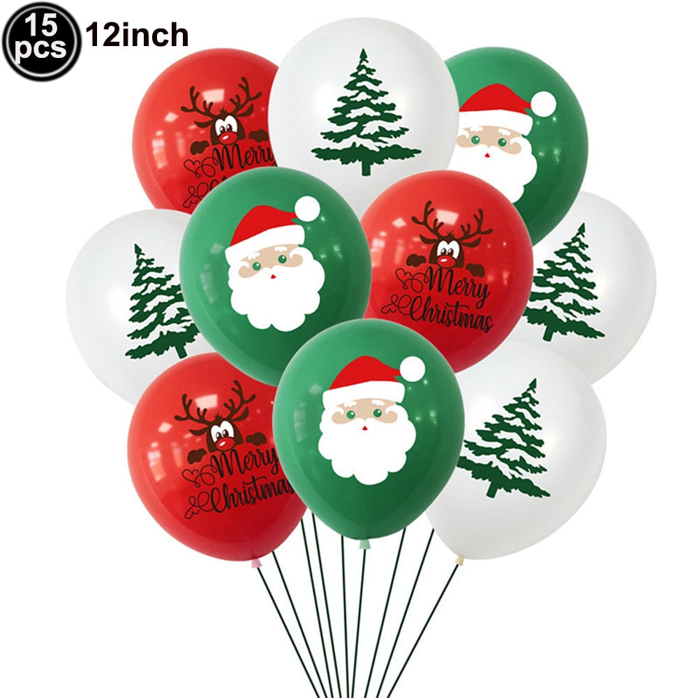Christmas Foil Santa Claus Balloons Snowman Elk Christmas Tree Balloons for Xmas Inflatable Party Decorations Home Party Decor acacuss