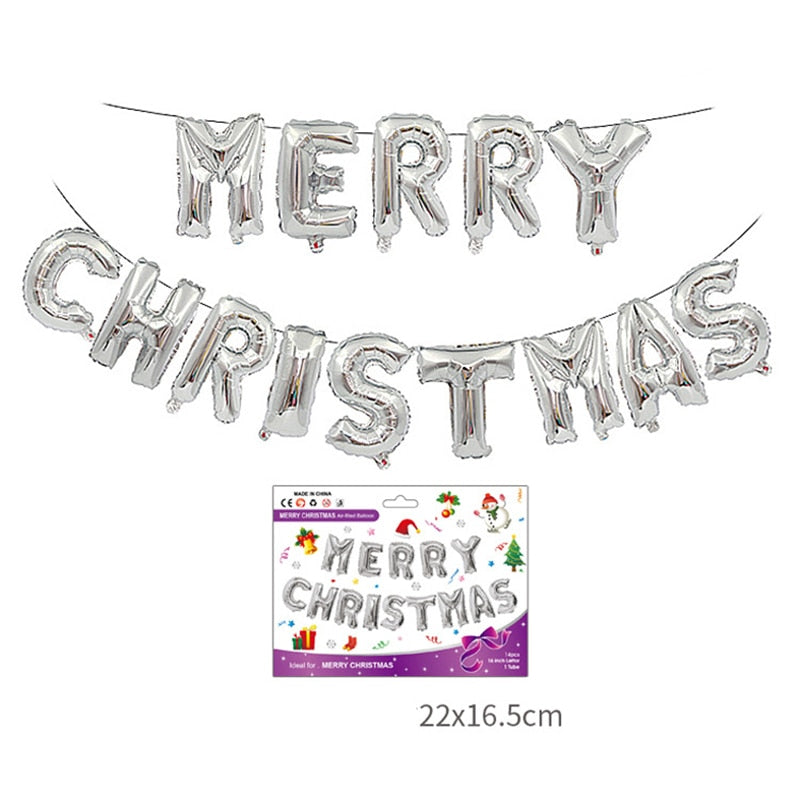 Christmas Foil Santa Claus Balloons Snowman Elk Christmas Tree Balloons for Xmas Inflatable Party Decorations Home Party Decor acacuss