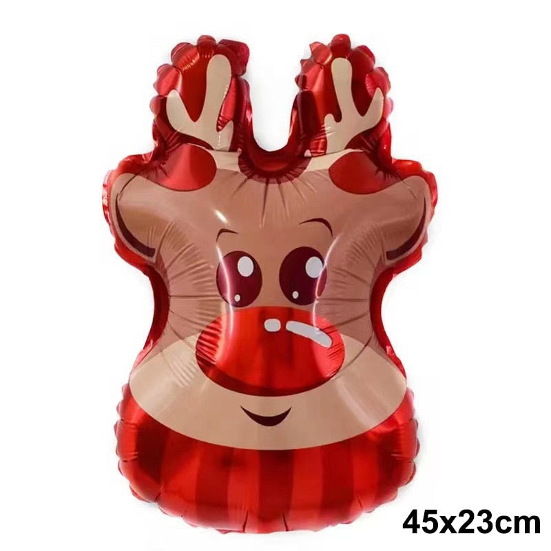 Christmas Foil Santa Claus Balloons Snowman Elk Christmas Tree Balloons for Xmas Inflatable Party Decorations Home Party Decor acacuss