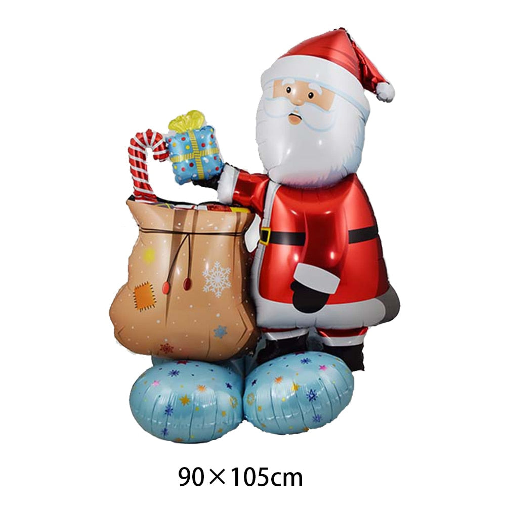 Christmas Foil Santa Claus Balloons Snowman Elk Christmas Tree Balloons for Xmas Inflatable Party Decorations Home Party Decor acacuss