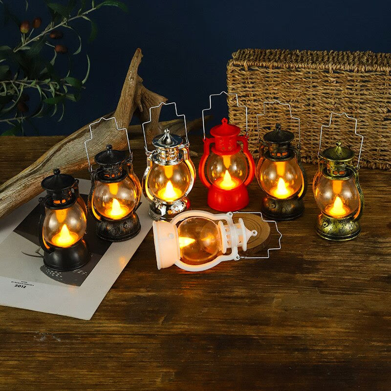 Christmas Handheld Small Horse Lanterns Palace Lamps Kerosene Lamp Decor 2023 Navidad Atmosphere Scene Decoration Xmas Supplies acacuss