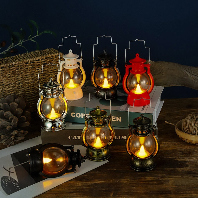 Christmas Handheld Small Horse Lanterns Palace Lamps Kerosene Lamp Decor 2023 Navidad Atmosphere Scene Decoration Xmas Supplies acacuss